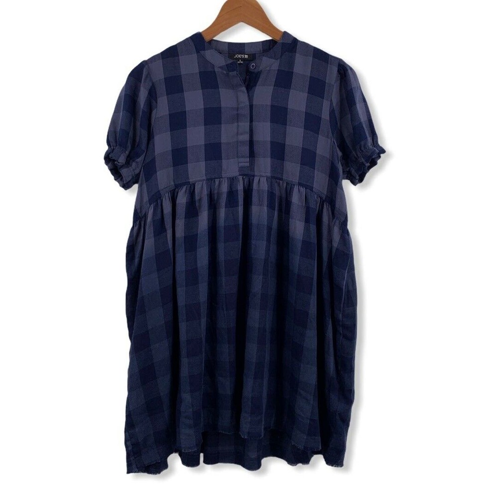 Joe's Jeans Blue‎ Buffalo Plaid Dress New L 12-14